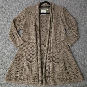 Angel Of The North Womens XL Open Knit Cardigan Boho Cottagecore Duster